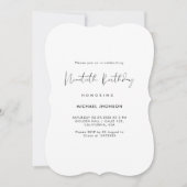 Einfache Skripteinladung Ninetieth Birthday Einladung (Vorderseite)