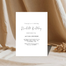 Einfache Skripteinladung Ninetieth Birthday Einladung