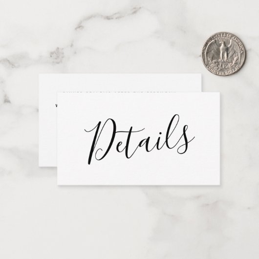 Einfache Skripteinsätze Mitteilungskarte (Vorderseite/Rückseite Beispiel)