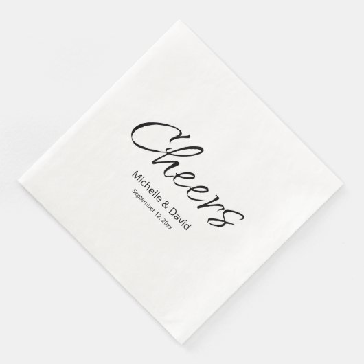 Einfache Skripterstellung Moderne Lässige Hochzeit Serviette (Ecke)