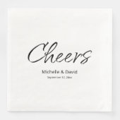 Einfache Skripterstellung Moderne Lässige Hochzeit Serviette (Vorderseite)