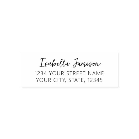 Einfache Skripterstellung Moderne Rücksendeadresse Permastempel (Design)