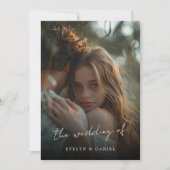 Einfache Skripterstellung Modernes Hochzeitsstift Einladung (Vorderseite)