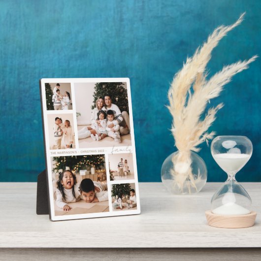 Einfache Skriptfamilie Foto Collage Urlaub Fotoplatte (Seite)