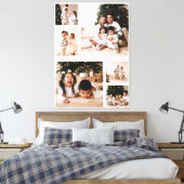 Einfache Skriptfamilie Foto Collage Urlaub Leinwanddruck (Insitu (Schlafzimmer))
