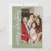 Einfache Skriptfamilie Foto Frohe Feiertage Karte (Vorderseite)