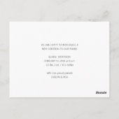 einfache Skriptgeburtskarte Postkarte (Rückseite)