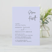 Einfache Skripthochzeit Einladung (Stehend Vorderseite)