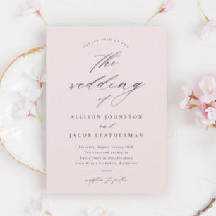 Einfache Skripthochzeit Einladung