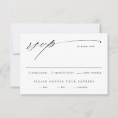 Einfache Skripthochzeit RSVP Karte (Vorderseite)