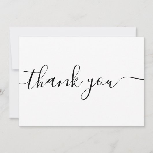 Einfache Skriptkalligraphie Vielen Dank Dankeskarte (Vorderseite)