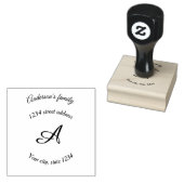 Einfache Skriptmonogramm Gummistempel (Stempel)