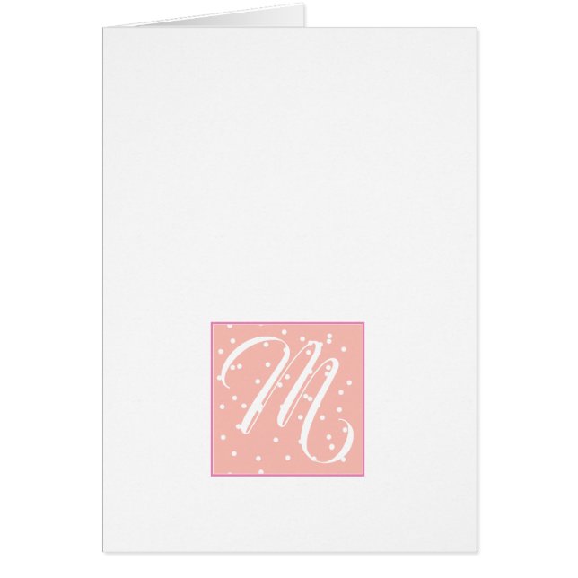 Einfache Skriptmonogramm Initial- Pink Confetti (Vorne)