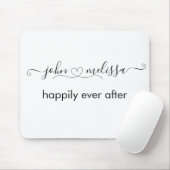 Einfache Skriptnamen für Hochzeiten Mousepad (Mit Mouse)