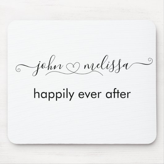 Einfache Skriptnamen für Hochzeiten Mousepad (Vorne)