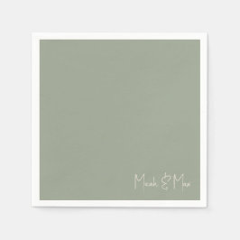 Einfache Skriptnamen Hochzeitscocktail Serviette