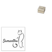 Einfache Skriptnamenskatze Gummistempel (Stempel)