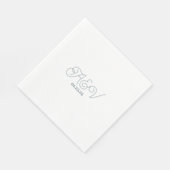 Einfache Skriptpaare Hochzeit Serviette (Ecke)