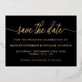 Einfache SkriptSave the Date Real Folieneinladung (Vorderseite)