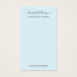 Einfache Skriptsignatur Blue OEarring Display Card
