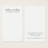 Einfache Skriptsignatur-Ohrring-Display-Karte (Vorne & Hinten)