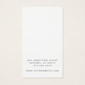 Einfache Skriptsignatur-Ohrring-Display-Karte (Rückseite)