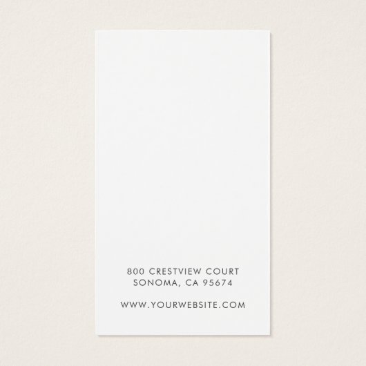 Einfache Skriptsignatur-Ohrring-Display-Karte (Rückseite)