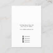 Einfache Skriptsignatur Weißer Ohrring-Anzeige Visitenkarte (Rückseite)