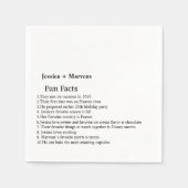 Einfache Skriptspass Fakten Hochzeitsnapkins Serviette (Vorderseite)