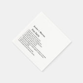 Einfache Skriptspass Fakten Hochzeitsnapkins Serviette (Ecke)