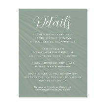 Einfache Skriptsprache Grüne Hochzeitdetails