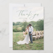 Einfache Skriptsprache Modernes Hochzeitsszettel f Dankeskarte (Vorderseite)