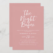 einfache Skriptstaub-Rose Einladung (Vorne/Hinten)