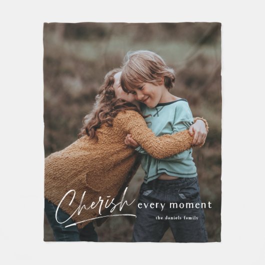 Einfache SkriptTschersche Jederzeit Foto Fleecedecke (Vorderseite)