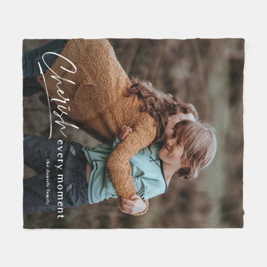 Einfache SkriptTschersche Jederzeit Foto Fleecedecke (Vorderseite (Horizontal))