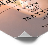 Einfache SkriptTypografie | Begrüßungszeichen Poster (Ecke)