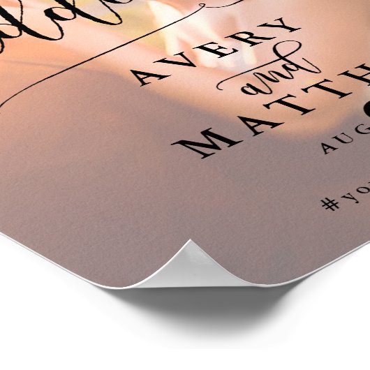 Einfache SkriptTypografie | Begrüßungszeichen Poster (Ecke)