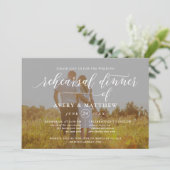 Einfache SkriptTypografie | Foto Probe Abendessen Einladung (Stehend Vorderseite)