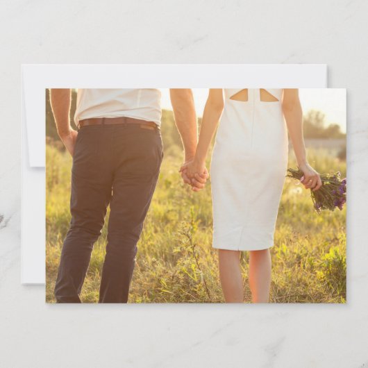 Einfache SkriptTypografie | Foto Probe Abendessen Einladung (Rückseite)