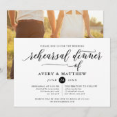 Einfache SkriptTypografie | Foto Probe Abendessen Einladung (Vorne/Hinten)