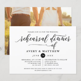 Einfache SkriptTypografie | Foto Probe Abendessen Einladung