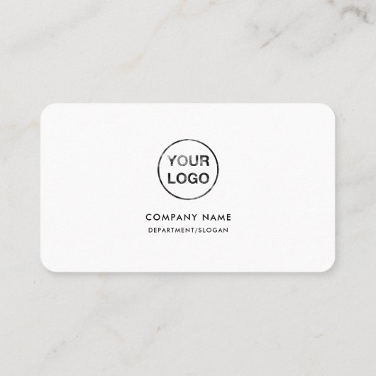 Einfache Skripttypografie - Logo - Schwarz & Weiß Visitenkarte (Rückseite)