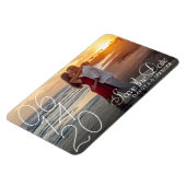 Einfache Skriptüberlagerung | Modernes Foto Save t Magnet (Linke Seite)