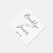 Einfache SkriptWedding Napkins Serviette (Ecke)
