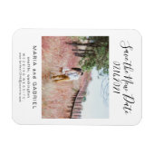 Einfache SkriptWedding Rette das New Date Foto Magnet (Horizontal)