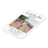 Einfache SkriptWedding Rette das New Date Foto Magnet (Linke Seite)