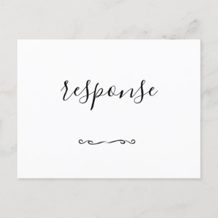 Einfache SkriptWedding RSVP Postkarten