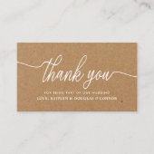 Einfache SkriptWedding Vielen Dank Begleitkarte (Vorderseite)