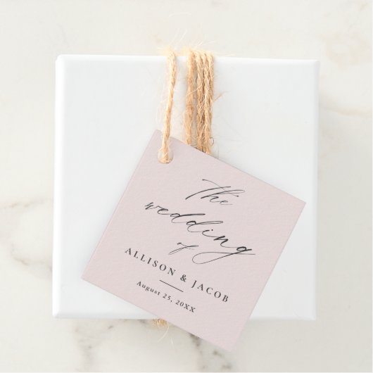 Einfache SkriptWedding Vielen Dank für Ihre Liebes Geschenkanhänger (Beispiel)