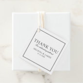 Einfache SkriptWedding Vielen Dank White Geschenkanhänger (Beispiel)